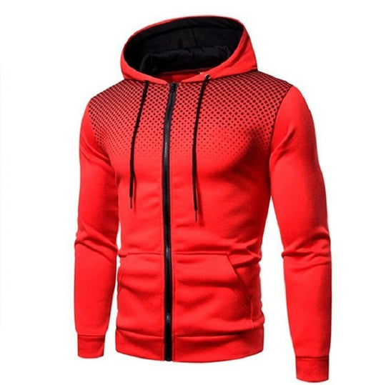 Herren Sportlicher Zip-Hoodie mit atmungsaktivem Mesh-Einsatz Heidi-Mode