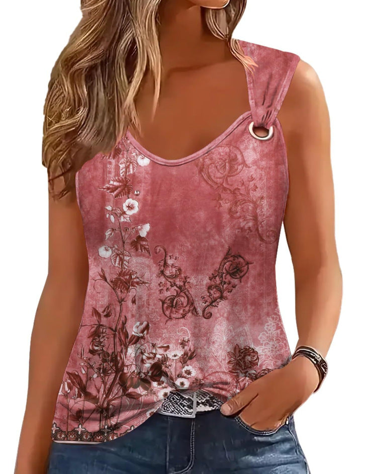 Damen Tanktop mit einzigartigem Grafikdruck und lässigem Schnitt Heidi-Mode