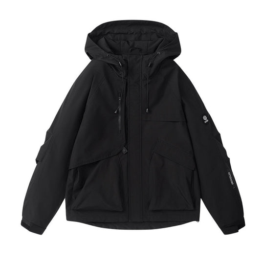 Damen technische Outdoor-Jacke mit atmungsaktiver Membran und verstellbarer Kapuze Heidi-Mode