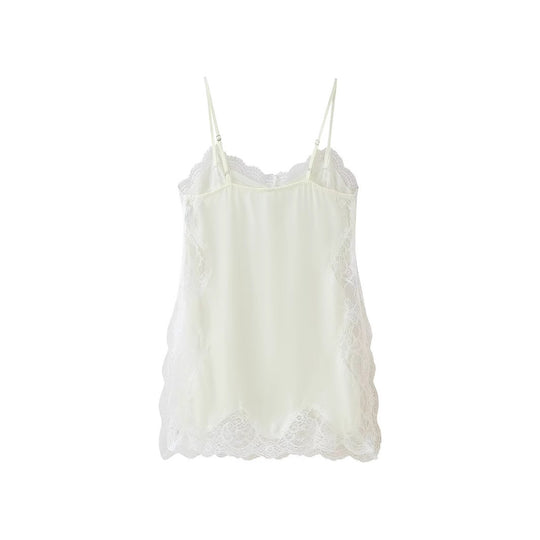 Damen Spitzenoberteil mit feinen Trägern und luxuriösem Fall Heidi-Mode