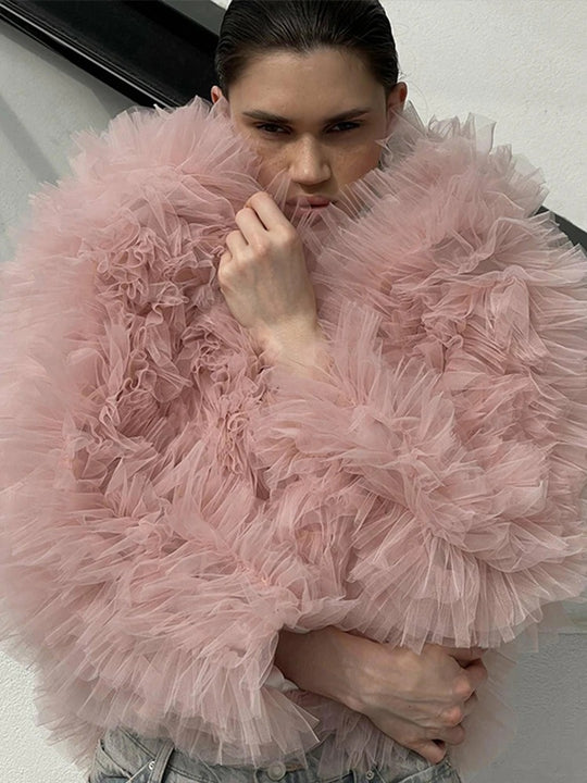 Damen Voluminöse Tülljacke Heidi-Mode