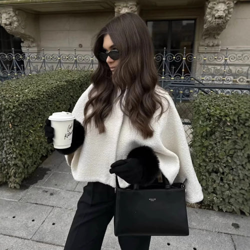 Damen elegante Kapuzenjacke im vielseitigen Schnitt mit luxuriösem Textil Heidi-Mode