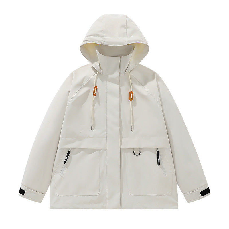 Herren funktionale Freizeitjacke mit verstellbarem Kapuzenkragen und großen Taschen Heidi-Mode