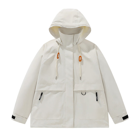 Herren funktionale Freizeitjacke mit verstellbarem Kapuzenkragen und großen Taschen Heidi-Mode