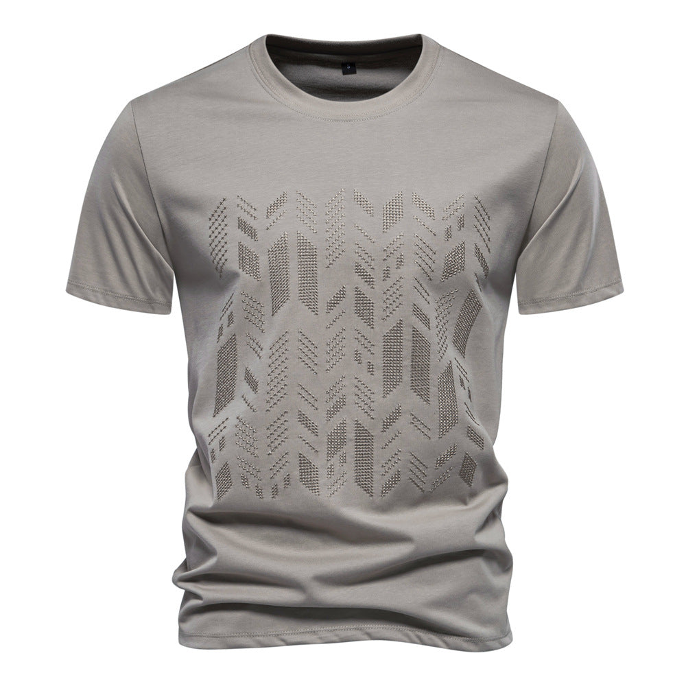 Herren T-Shirt mit innovativem Strukturdesign Heidi-Mode