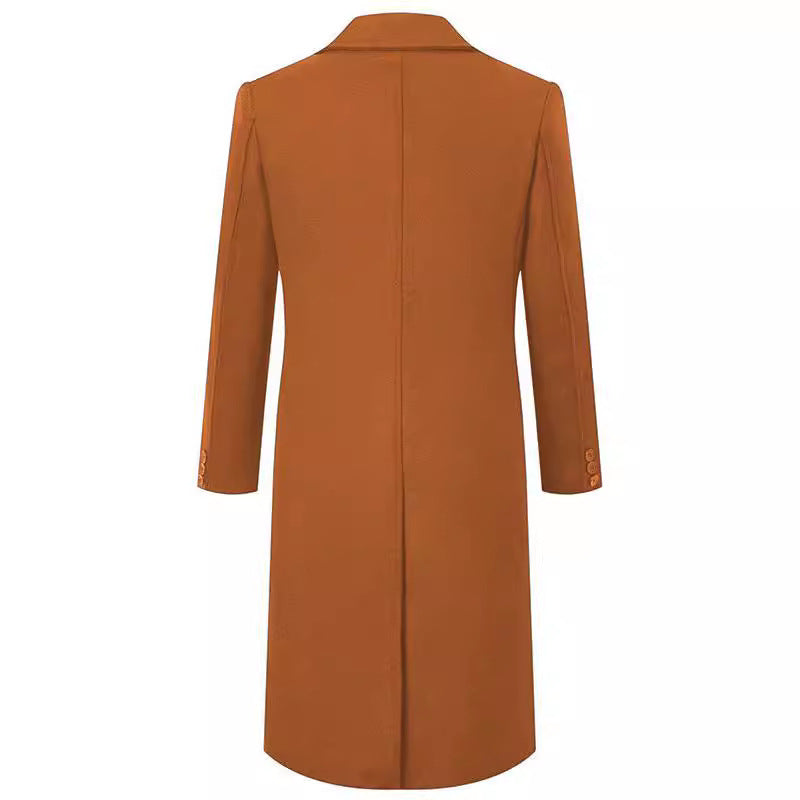 Herren eleganter Doppeltbreasted-Mantel aus hochwertigem Material Heidi-Mode