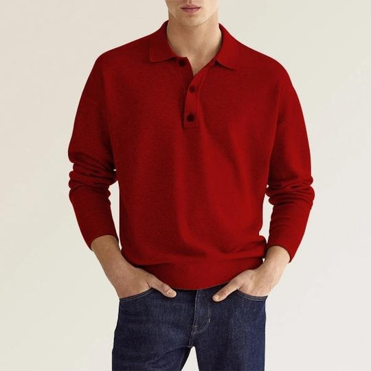 Herren Poloshirt aus weichem Material mit Knopfleiste Heidi-Mode