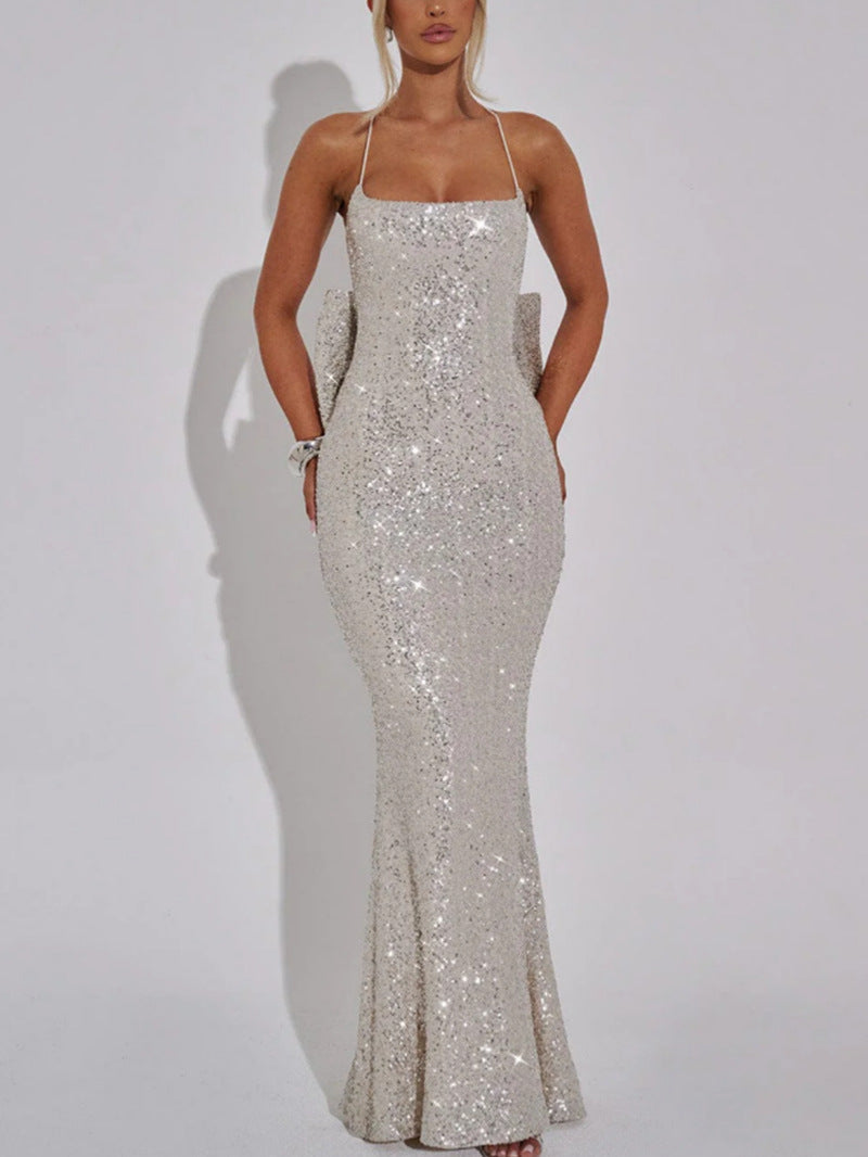 Damen Elegantes Abendkleid mit schimmernden Pailletten und raffinierten Details Heidi-Mode