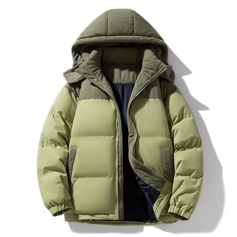 Damen warme Steppjacke mit abnehmbarer Kapuze und hochgeschlossenem Kragen Heidi-Mode