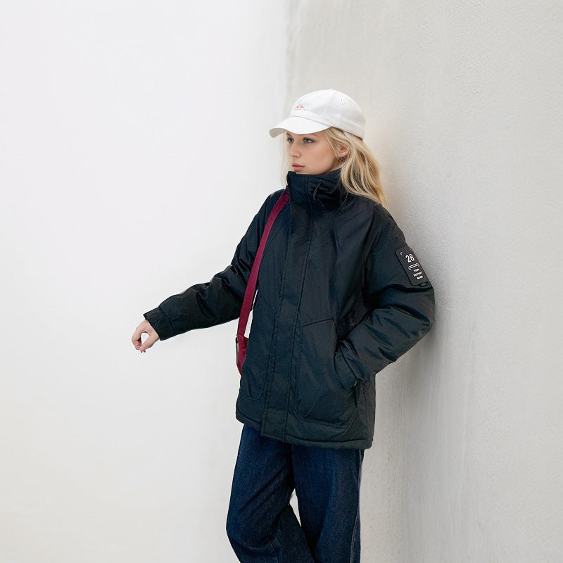 Damen isolierte Funktionsjacke mit hohem Kragen und strategischen Taschen Heidi-Mode