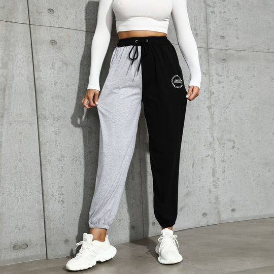 Damen Sportliche Jogginghose im modischen Colorblock-Design Heidi-Mode