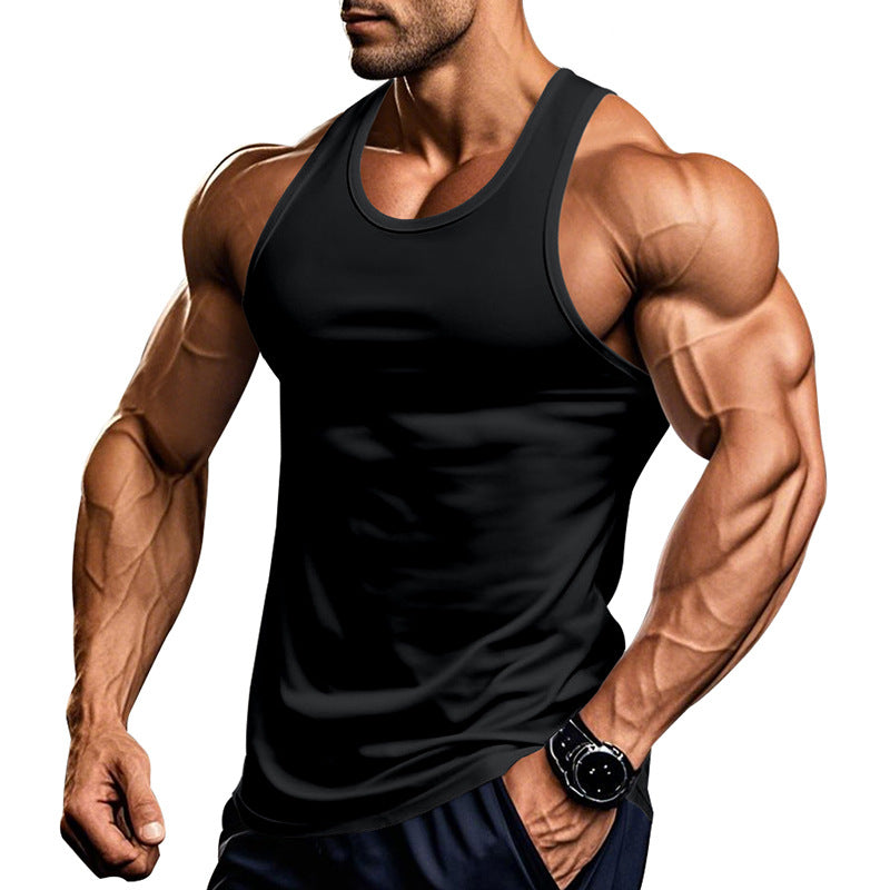 Herren atmungsaktives Fitness Tanktop mit Racerback-Schnitt Heidi-Mode