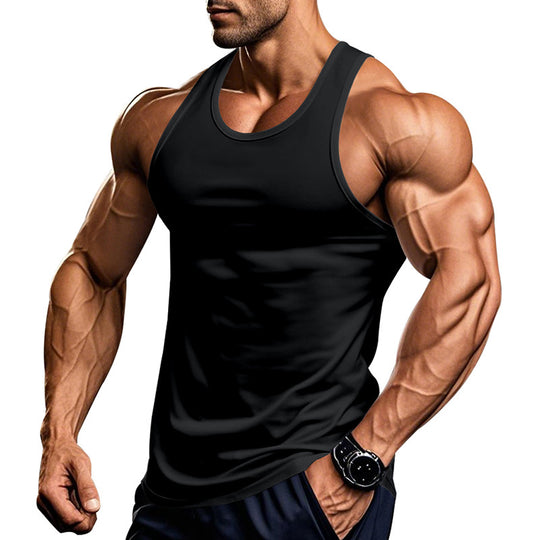 Herren atmungsaktives Fitness Tanktop mit Racerback-Schnitt Heidi-Mode