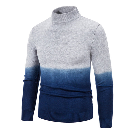 Herren rollkragen Pullover mit Farbverlauf Heidi-Mode