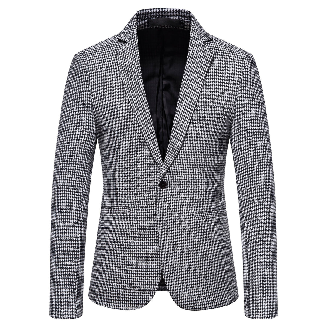 Herren eleganter Blazer mit modernem Schachbrettmuster Heidi-Mode