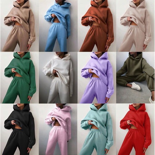 Femme Cozy Fleece Hoodie und Jogginghose Set Heidi-Mode