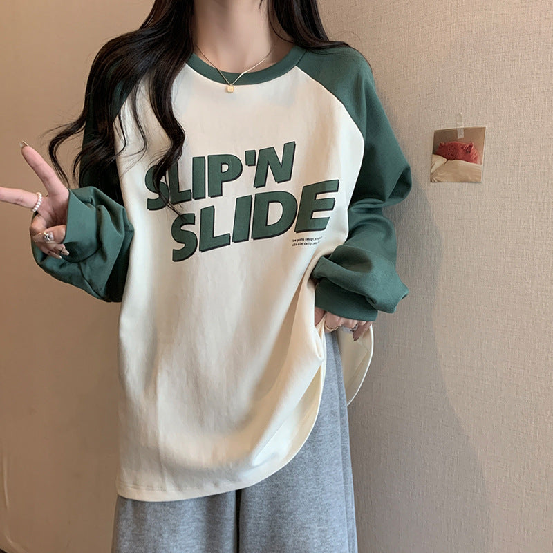 Damen Casual Graphic Raglan Sweatshirt Heidi-Mode