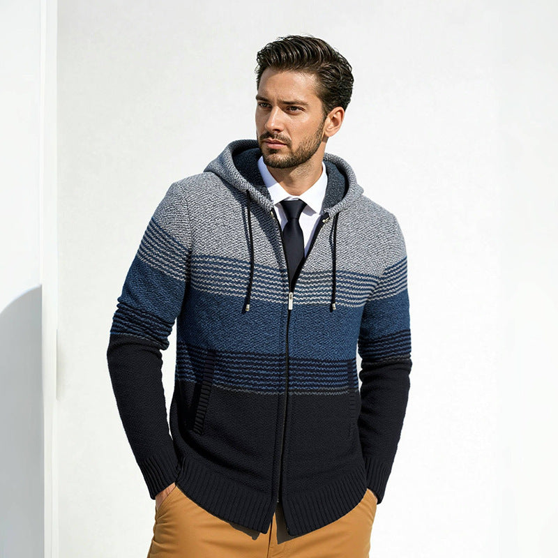 Herren Strickjacke mit Kapuze Heidi-Mode