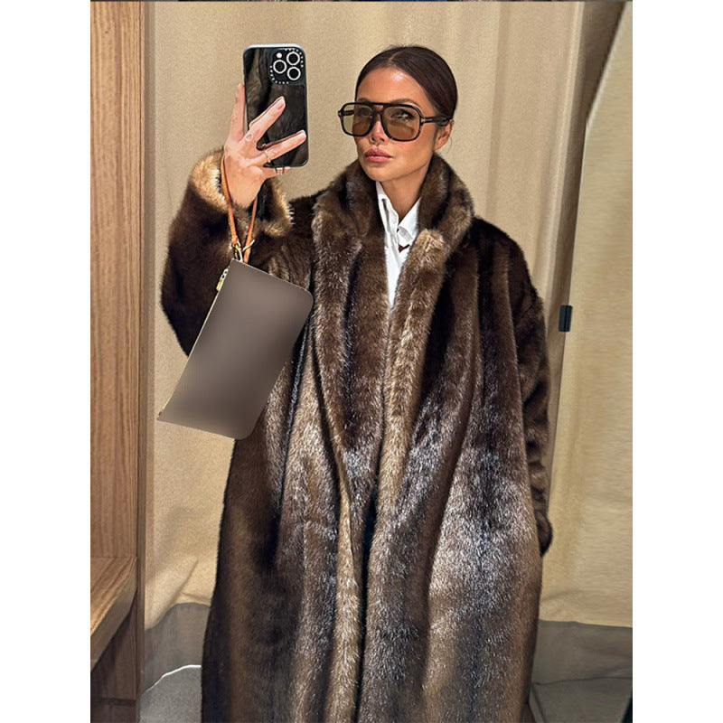 Damen Kunstpelzmantel im luxuriösen Oversized-Stil Heidi-Mode