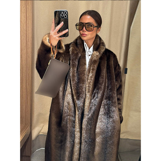 Damen Kunstpelzmantel im luxuriösen Oversized-Stil Heidi-Mode
