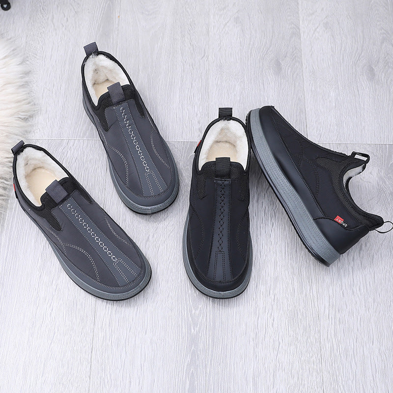Damen Komfortable und warme Slip-On Freizeitschuhe mit Innenfutter Heidi-Mode