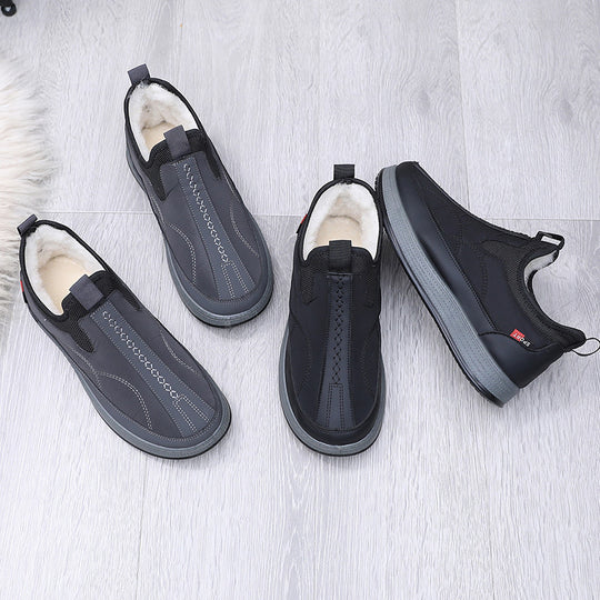Damen Komfortable und warme Slip-On Freizeitschuhe mit Innenfutter Heidi-Mode