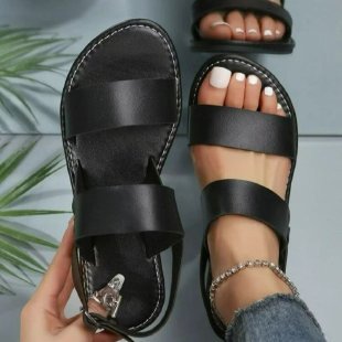 Damen Komfortable Sandalen mit breiten Riemen und anatomisch geformtem Fußbett Heidi-Mode