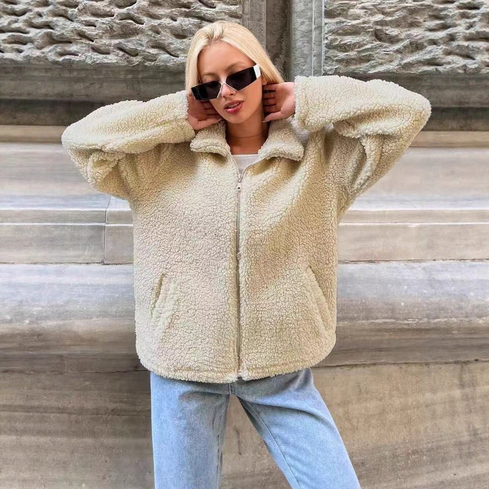 Damen kuscheliger Fleece-Jacke Heidi-Mode