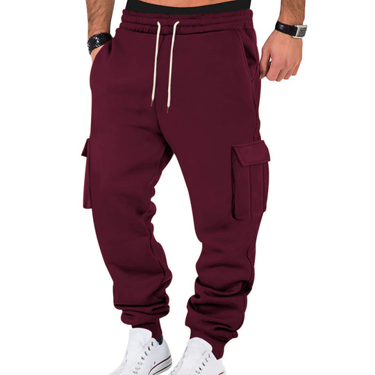 Herren Sportliche Cargo-Hose mit verstellbarem Bund und praktischen Seitentaschen Heidi-Mode