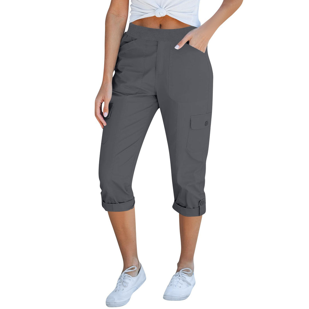 Damen Cargo-Hosen mit elastischem Bund und praktischen Taschen Heidi-Mode