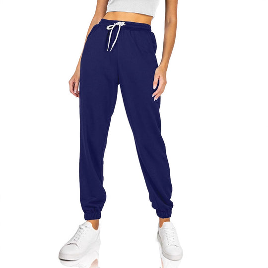 Damen Sportliche Jogginghose mit elastischem Bund und seitlichen Taschen Heidi-Mode
