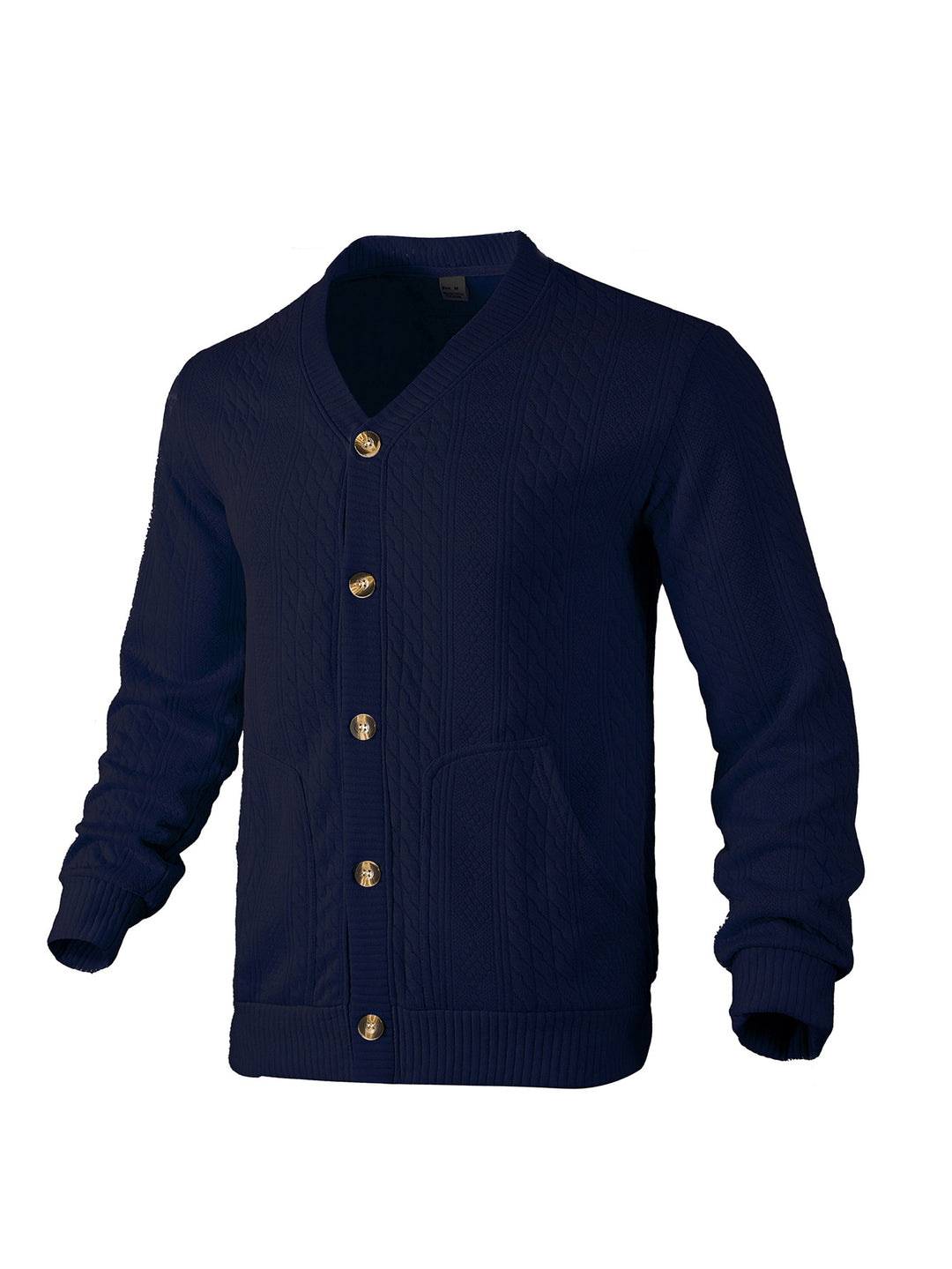 Herren Strickjacke mit dekorativen Knöpfen und praktischen Taschen Heidi-Mode