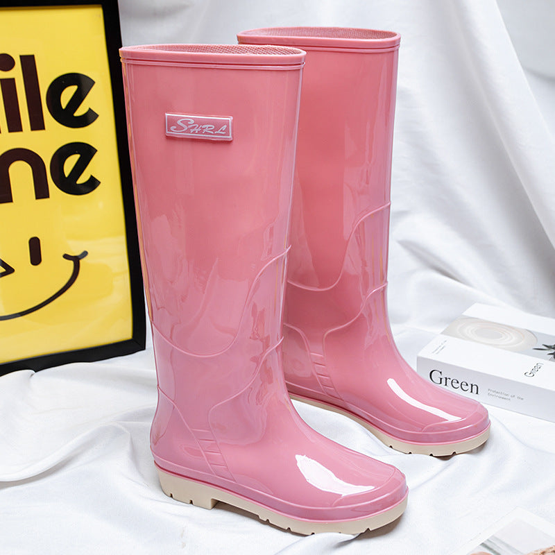 Damen Hochwertige, wasserdichte Gummistiefel mit rutschfester Sohle und verstärktem Schaftrand Heidi-Mode