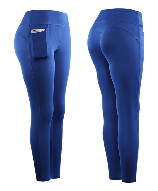 Damen Hochleistungs-Leggings mit praktischen Seitentaschen Heidi-Mode