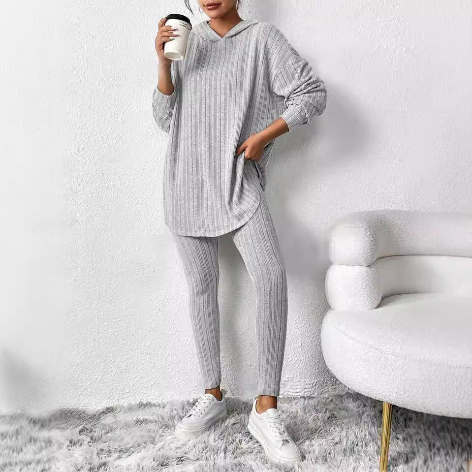 Damen lässiges Lounge-Outfit mit oversized Pullover und Leggings Heidi-Mode