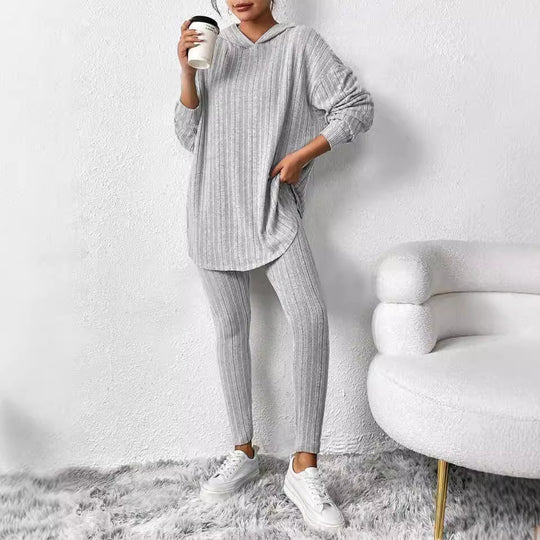 Damen lässiges Lounge-Outfit mit oversized Pullover und Leggings Heidi-Mode