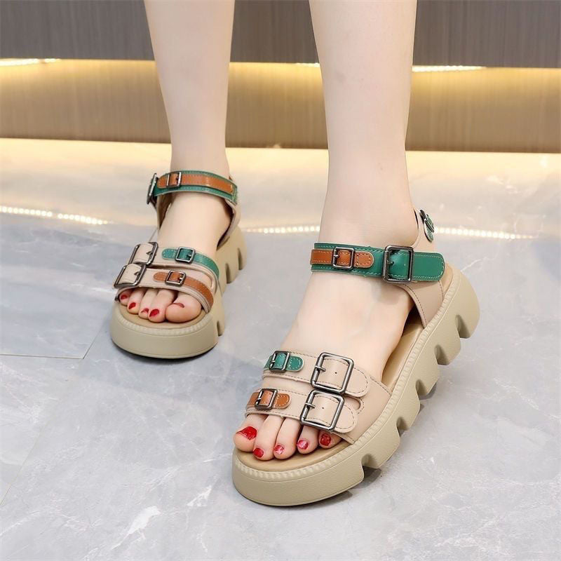 Damen Sandalen mit verstellbaren Riemen und ergonomischer Sohle Heidi-Mode