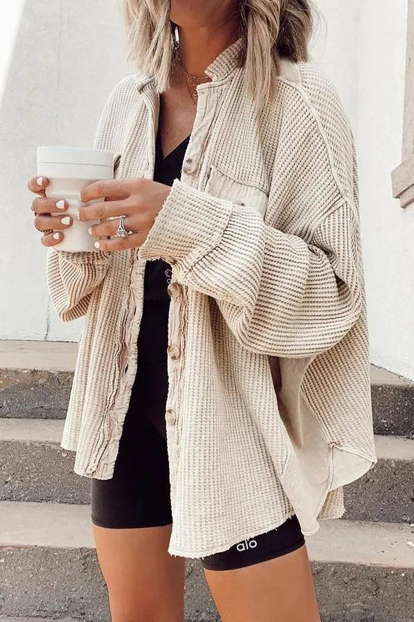 Heidi-Mode | Damen unregelmäßige Hemdjacke