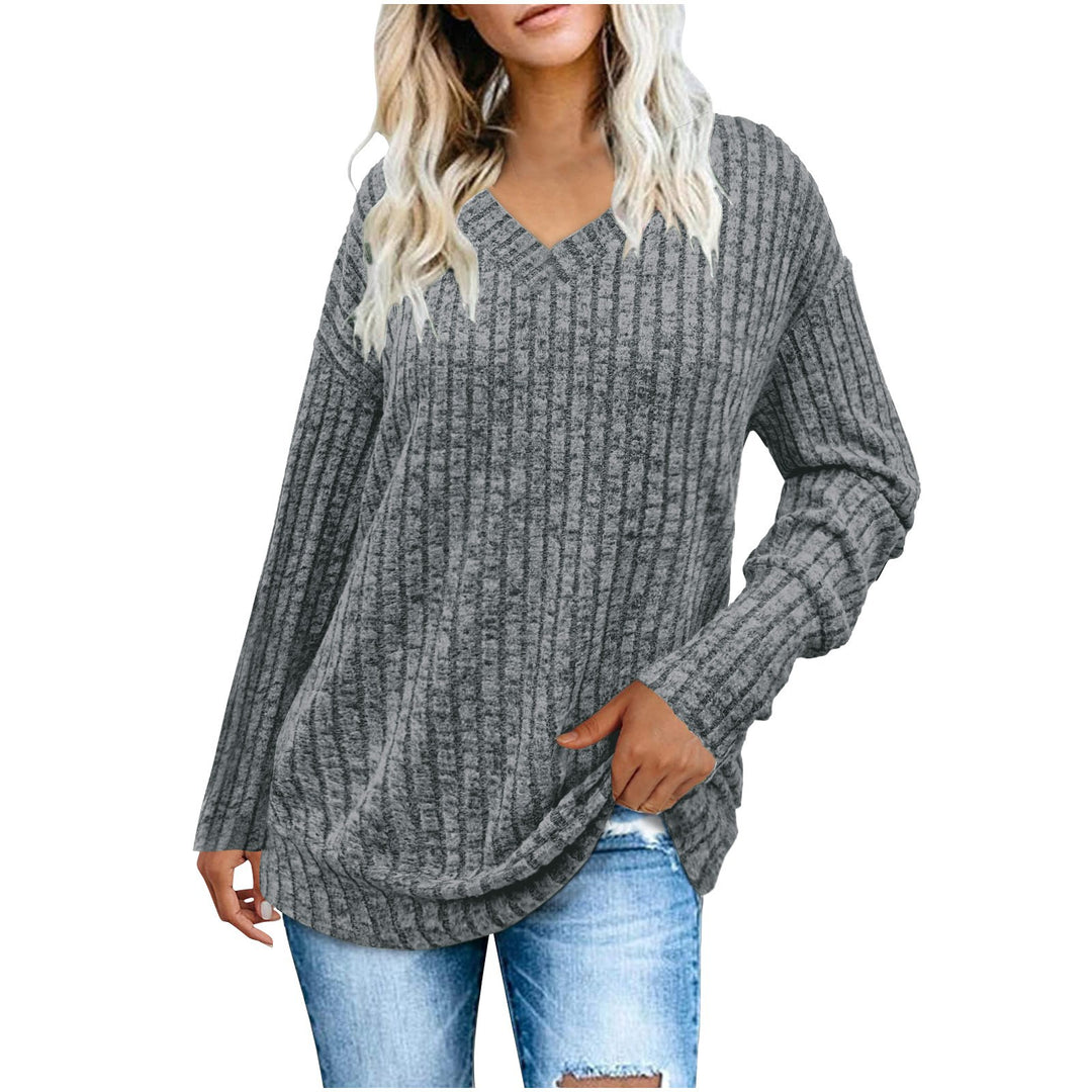 Damen eleganter V-Ausschnitt Pullover Heidi-Mode