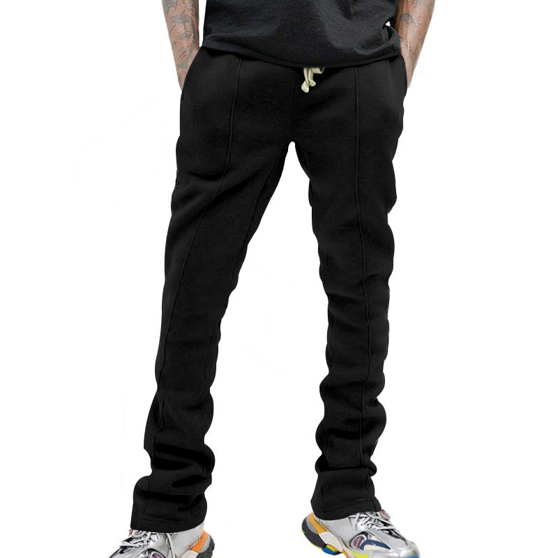 Herren sportliche Sweatpants mit seitlichen Kontraststreifen Heidi-Mode