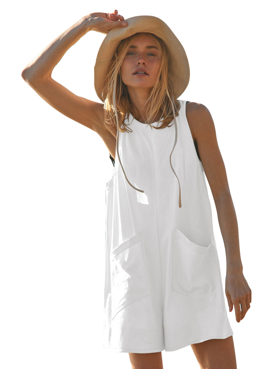 Damen lässiges Sommerkleid mit praktischen Taschen Heidi-Mode