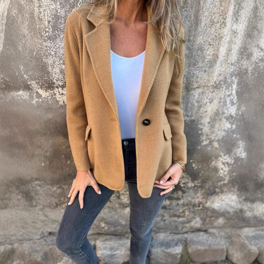 Damen Feminin Gestreifter Blazer Heidi-Mode