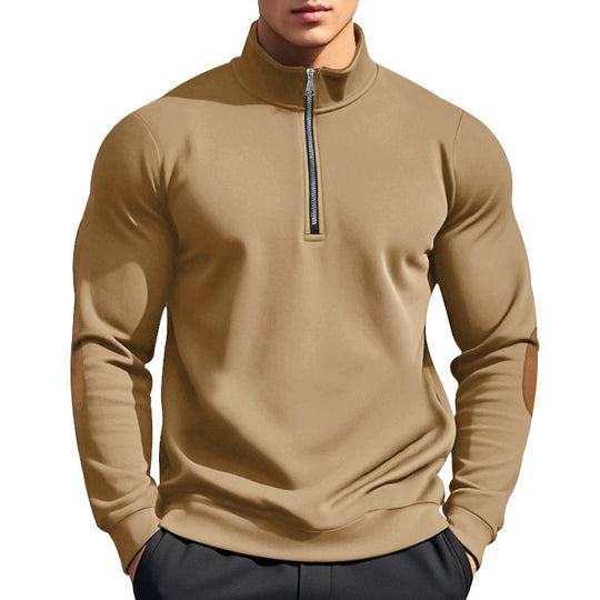 Herren Sweatshirt mit hochwertigem Stehkragen und eleganten akzenten Heidi-Mode