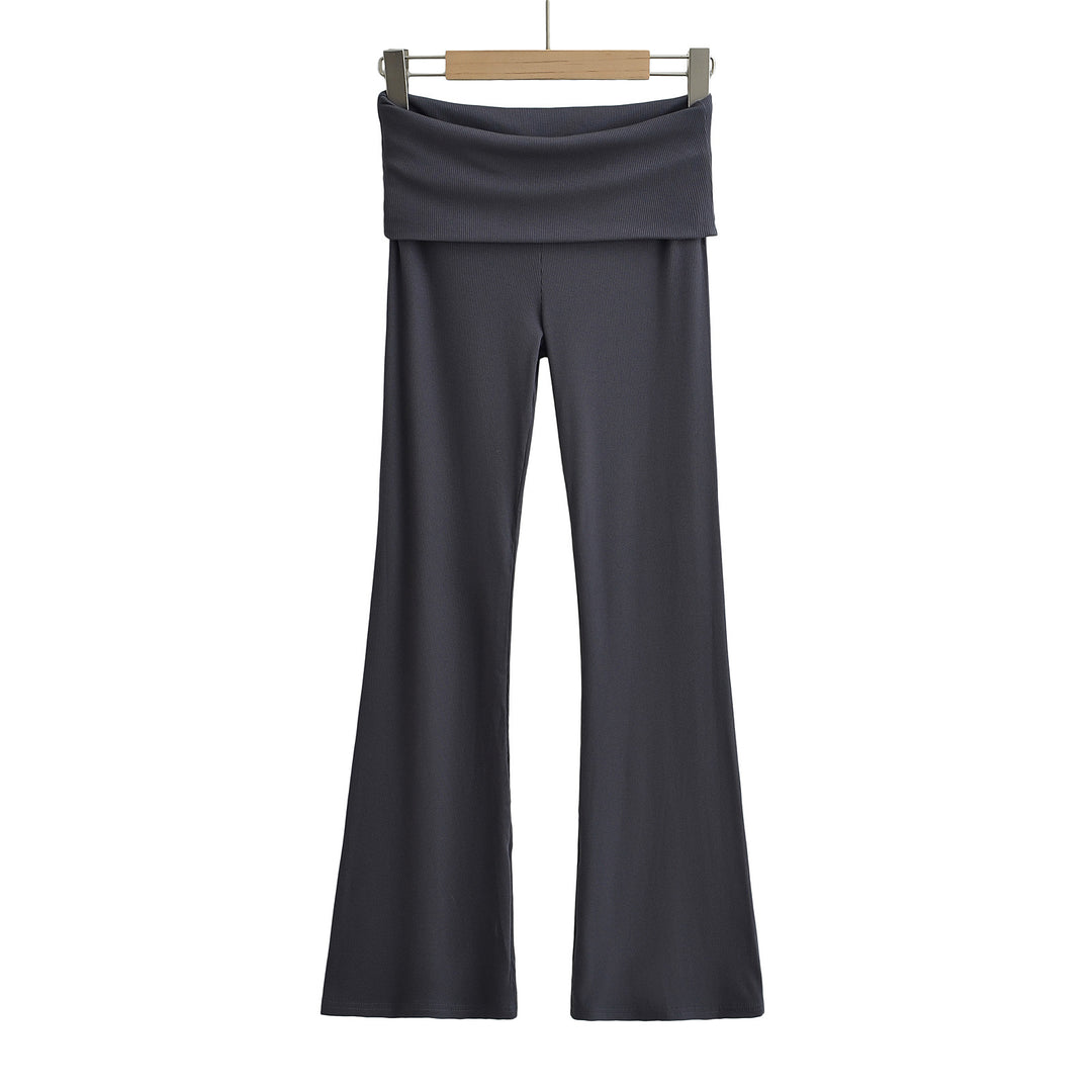 Damen Flared Yoga-Hose mit hohem Bund und elastischem Komfort Heidi-Mode