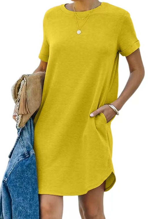 Damen Casual Kleid mit praktischen Taschen Heidi-Mode