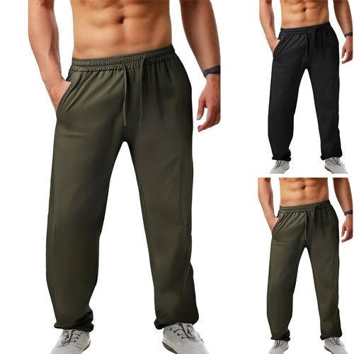 Herren Sportliche Jogginghose mit elastischem Bund und seitlichen Taschen Heidi-Mode