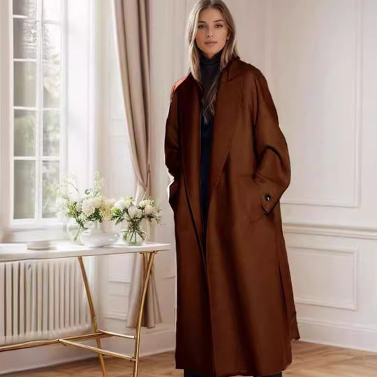 Damen eleganter Duster-Mantel mit geräumigen Taschen und modernem Schnitt Heidi-Mode