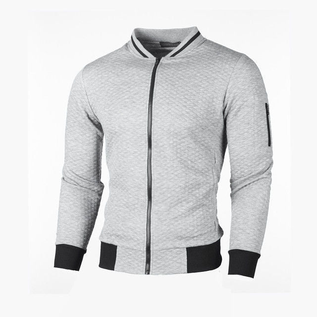 Herren Sweatjacke mit hochwertiger Struktur und sicherer Reißverschlusstasche Heidi-Mode