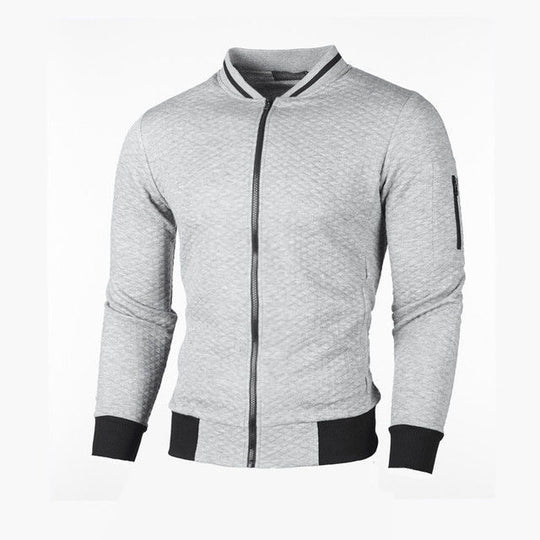 Herren Sweatjacke mit hochwertiger Struktur und sicherer Reißverschlusstasche Heidi-Mode