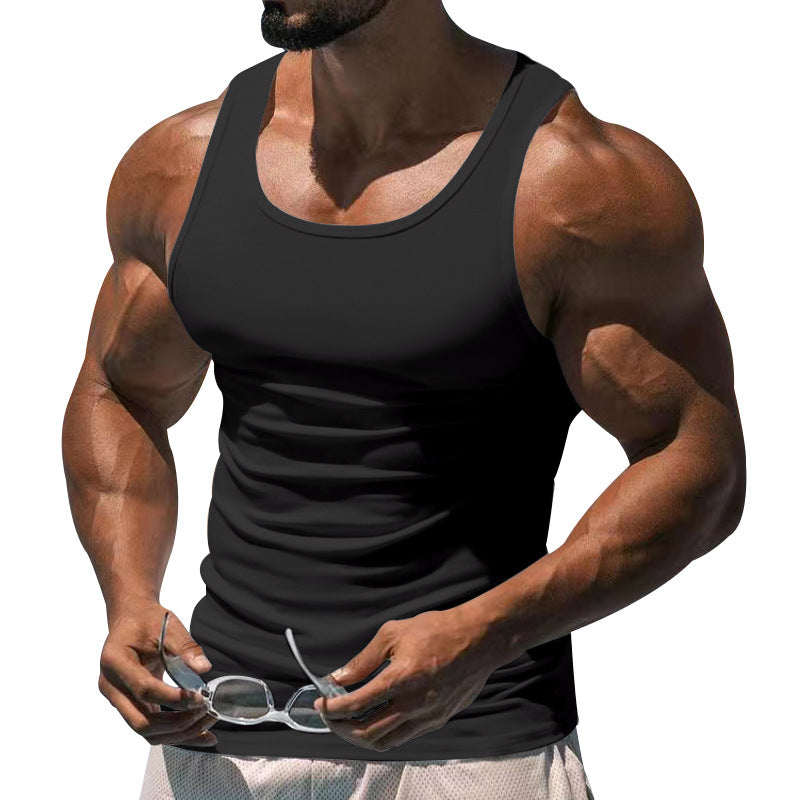 Herren atmungsaktives Sport-Tanktop mit körperbetontem Schnitt und feuchtigkeitsregulierendem Material Heidi-Mode